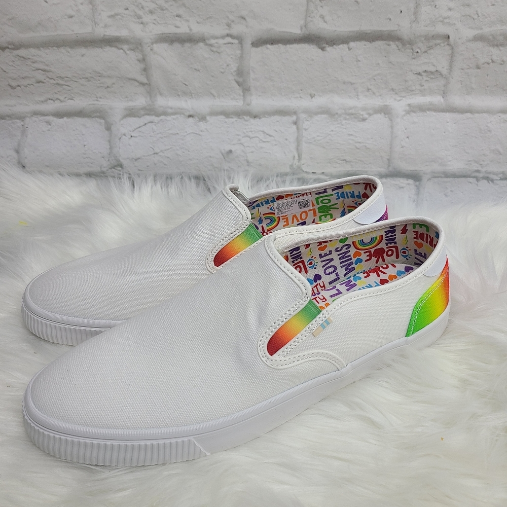 TOMS Baja Unity Slip-On Sneakers | White | Size 11.5 | NIB | Casual Comfort S - Picture 9 of 13
